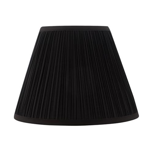 Image of Aspen Creative 33054, Hardback Empire Transitional Spider Lamp Shade, Mushroom Pleated Black, 7 inch Top x 13 inch Bottom x 10 inch Slant