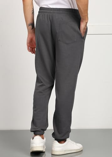 Image of Alan Jones Clothing Men's Regular Fit Mid Rise Fleece Jogger Regular Pants For Winterwear