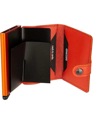 SECRID - Men Mini Wallet Genuine Original Leather RFID Safe Card Case for max 12 cards (Orange)3