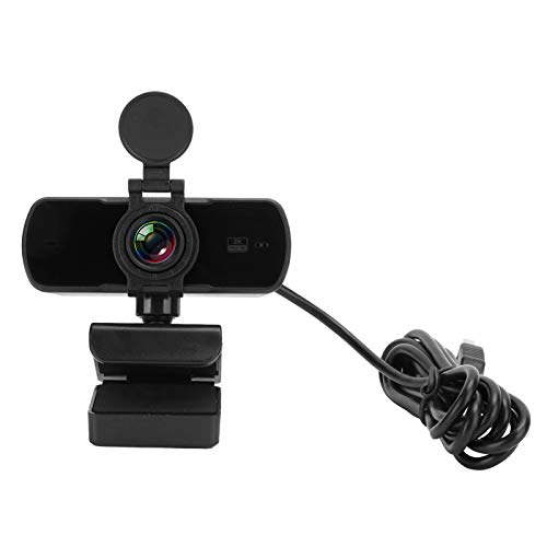 Elprico HD Webcam, 2K 1440P USB-Webkamera mit Mikrofon für Desktop-Computer PC für Videoaufzeichnung Plug and Play (pc-05)