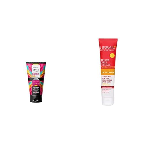 Urban Care Style Guide Elastic Curl Jöle (150 ml) xURBAN Care Twisted Curls Hibiscus & Shea Butter Kıvırcık ve Dalgalı Saçlara Özel Durulanmayan Bakım Kremi 175 ml- Vegan