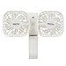 Ynport Crefreak Ventilador de mano plegable recargable para colgar cuello perezoso Ventilador de carga USB Personal portátil doble ventilador para oficina, hogar, deporte, camping, viajes (blanco)