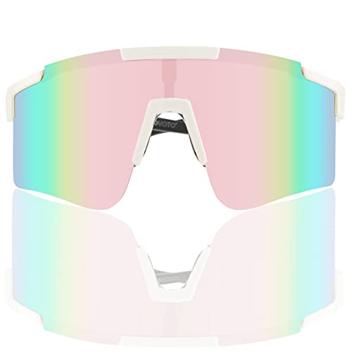 Novoto Polarized Sports Sunglasses, UV400 Protection Viper Sunglasses for Men, Women & Youth, Pitviper-style Sports Goggles with Adjustable Temples & Nose Pad, for Baseball, Cycling, Fishing, Running