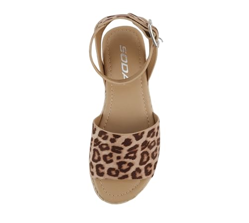 Image of Soda Little Kids /Children /Girls Topic-IIS Espadrille Flatform Wedge Open Toe Sandals