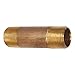 3/8" MBSPT x MNPT x 1-1/2" TBE Red Brass Pipe Nipple SCH 40