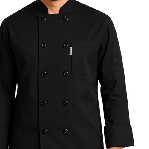 Image of uniformer Full Sleeves Chef Coat for Men | Double-Breasted Chef Coat With Reversible Closure | Comfortable & Stylish | Easy Care & Breathable | Ideal for Chefs, Cooks, and Kitchen Staff