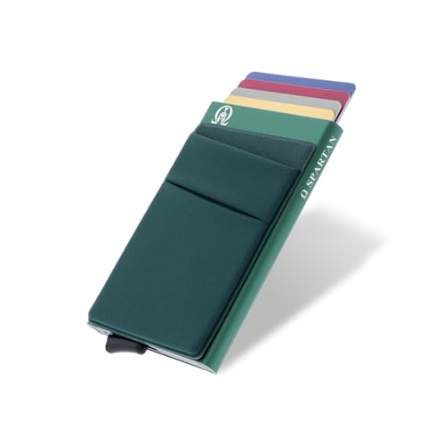 RE® Tarjetero para Hombre con Capacidad de 6 a 8 Tarjetas | Tarjetero Metálico RFID | Cartera Minimalista de Aluminio | Portatarjetas Compacto y Seguro