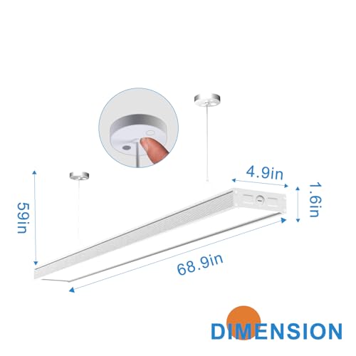4FT LED Wraparound Shop Light for Garage Workshop Supermarket - 5000K White - 1 Pack