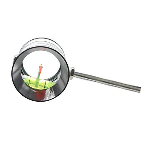 Archery Compound Bow Sight Scope Single Pin Sight 4X 6X 8X Magnification Lens Optical Fiber Sight Arrow Aluminum Sight for Compound Bow Hunting Accessory (Silver, 8X ID28)