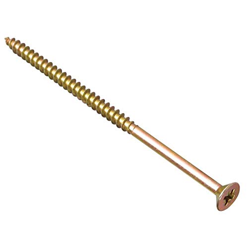 ForgeFix Multi-Purpose Single Thread Screws | 5.0 x 100mm | Zinc Yellow Passivated | Box 100 1 ForgeFix Multi-Purpose Single Thread Screws | 5.0 x 100mm | Zinc Yellow Passivated | Box 100