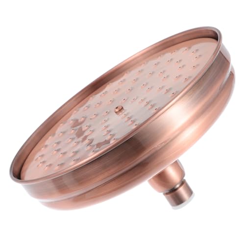 SHINEOFI Rociador de Ducha de Cobre Grande Redondo Alta Presión y Diseño Moderno para Baño, Boquilla de Silicona Fácil Instalación para Uso Sostenible