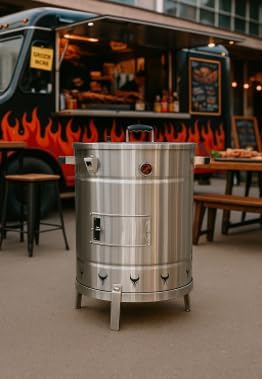 Miniatura 5 de Barril de ahumador - 100% acero inoxidable. (barril grande)