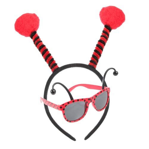 DIKACA Diadema de Peluche Mariquita con Orejas para Cosplay Accesorios para Fiesta Ligera y Cómoda Diseño Único para Mujer y Niña para Disfraces y Eventos Temáticos