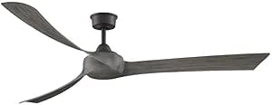 Fanimation Wrap Custom - 3 Blade Ceiling Fan - 15.96 Inches Tall And 72 Inches Wide - Matte Greige Finish - Weathered Wood Blade Color
