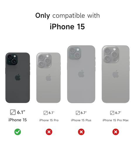 Coque magnétique iPhone 15 antichoc avec cache objectif coulissant SURITCH violette - 2