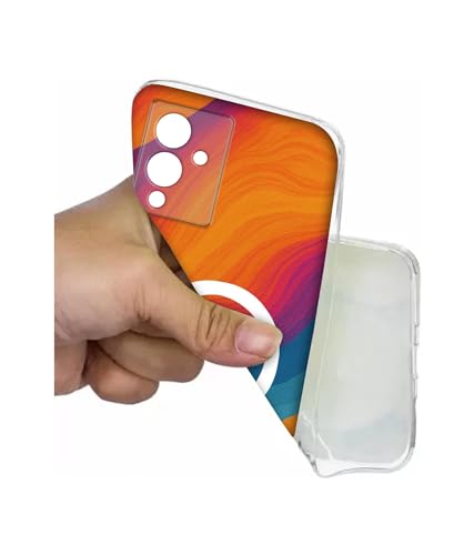 Image of Case Cover for Infinix Note 12 Pro 5G Sunset Spectrum Waves Magnetic Ring Design (Not Magnetic Compatible) | UV Printed Soft TPU Shockproof Back Case for Infinix Note 12 Pro 5G
