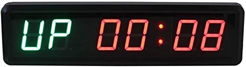 Cuenta Regresiva LED Entrenamiento Físico Reloj Digital Con Control Remoto Reloj De Pared Del Temporizador De Intervalos De Interior Con Función De Control Remoto, Conveniente For El Hogar, Oficina (t