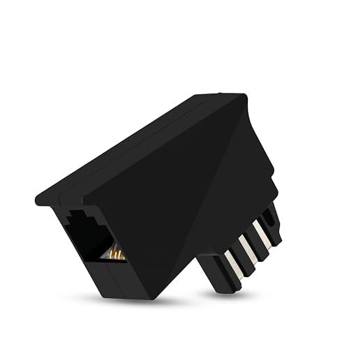 BIGtec TAE RJ11 Adapter TAE-F Stecker auf RJ11 Buchse 6P4C Kabeladapter Modularadapter Telefon -Kabel Telefondose Router
