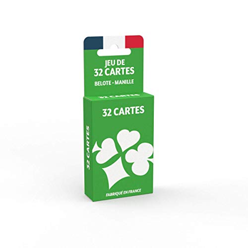 Gioco di 32 carte – Made in France – Gioco di belote, Manilla, Poker Menteur