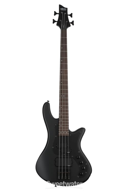Amazon.com: Schecter Stiletto Stealth - Satin Black, 4-String