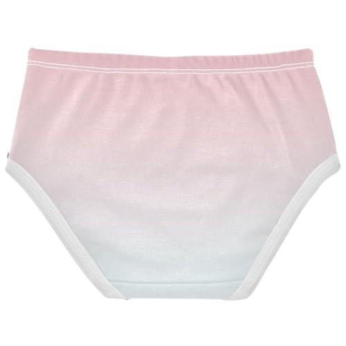 Joisal Girls Underwear Toddler 2t Cotton Panties Little Girl Pattern Underpants Briefs Blush Pink Cyan Gradient2