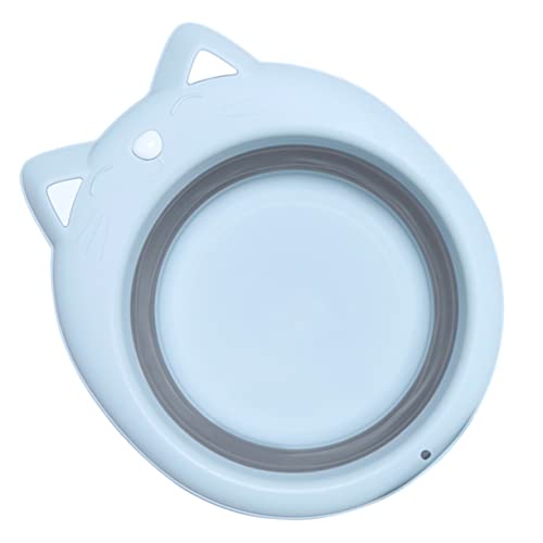 Yardenfun 折りたたみ式洗面台 子猫用 ポータブルシンク かわいい猫デザイン 食器洗い用浴槽 素材 スペース節約 旅行やシャワーに 1個