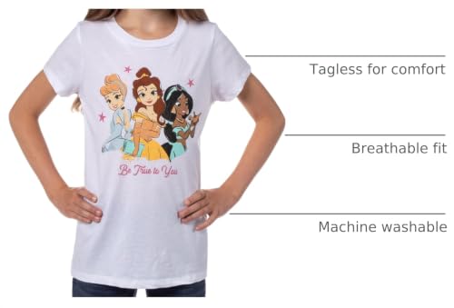 Image of Disney Princess Cinderella Belle Jasmine Be True to You Graphic Print T-Shirt