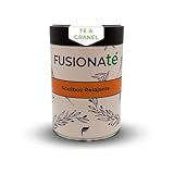 FUSIONATÉ Rooibos Relax a Granel, Lata 150 g de Infusión Natural con Limón, Azahar, Lemongrass, Melisa, Tila, Rosas y Aciano Azul, sin Teína, Calmante y Aromática
