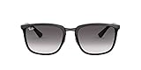 Protective case included Ray-Ban 601/8G Gafas de Sol, Black, 57 para Hombre