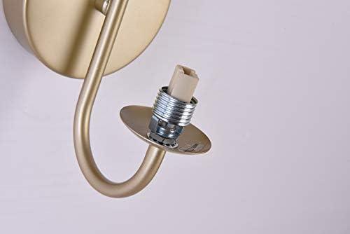 HARPER LIVING 1xG9 Up Wall Light and Sconce, Gold Finish, Globe Shaped Shade, Suitable for LED Upgrade, Ideal for Bedroom, Living Room, Hallway, Hotel, B&B