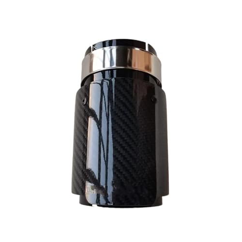 Cola de escape universal en sarga negra y fibra de carbono para tunear tu coche