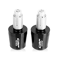 Embouts De Guidon Moto Aluminium CNC Pour CBF1000 2006-2018 - Noir/Argent Anti-Vibration Stylé