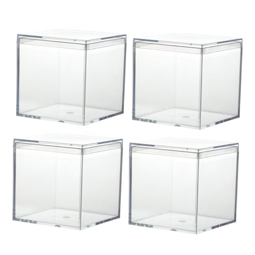 SHOWERORO �����ȃL�����f�B�{�b�N�X �W�t���X�N�G�A���[�P�[�X ���َq�⏬���̍��� �ۊǗp �{�b�N�X ���N�ƒ���� 4�Z�b�g