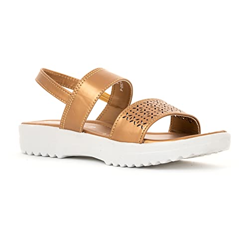 Image of Khadim's Adrianna Flat Platform Slingback Sandal for Girls (4.5-12 yrs)
