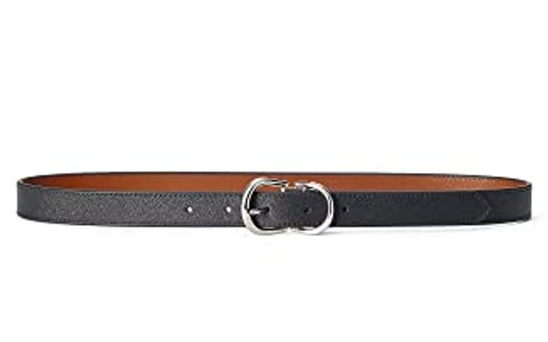LAUREN Ralph Lauren Reversible Crosshatch Leather Belt Black Lauren Tan LG 37 Waist