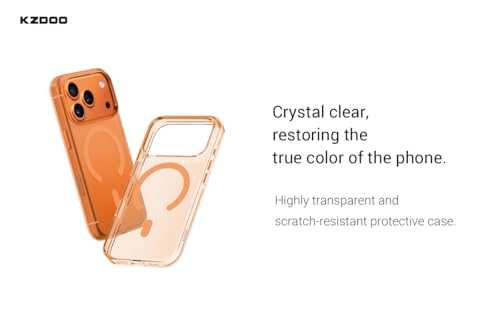 Image of FASHINA IceGuard Crystal Clear Case for Compatible With Iphone 17 | Anti-Yellow Transparent Back Cover | Shockproof Anti-Drop | Slim Fit | Scratch-Resistant | Fast Wireless Charging | Raised Camera Ring