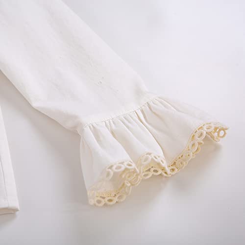 Image of Girls Vintage Lace Winter Wedding Skirt Outfit Teens Kids Pretty Special Occasion Party Clothing Set