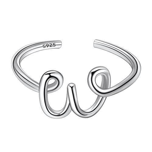 Bague ouverte prénom alphabet argent le cadeau personnalisé idéal