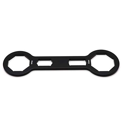 Image of Motorcycle Universal 46mm /50mm Fork Cap Wrench Shock Absorber Front Forks Removing Rebuild Tool for Yamaha Kawasaki Suzuki Honda (Black)