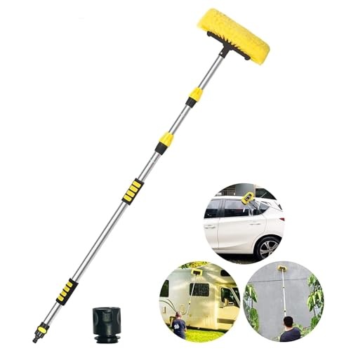Buyplus 5-12 Foot (20 ft Reach) Car Wash Brush with 12-Inch ...