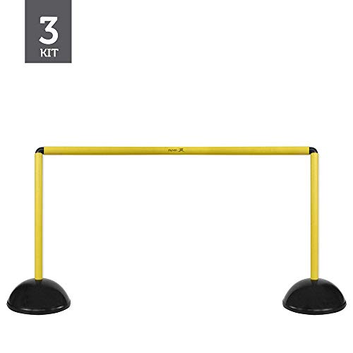 Kit Barreiras de Salto de Plástico - 47cm - 3 unidades - Preto/amarelo - Muvin