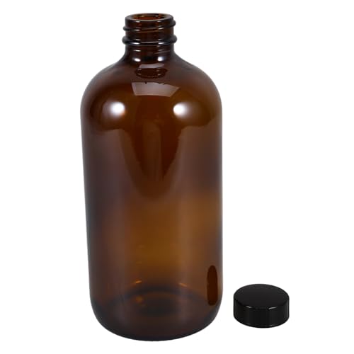 Cabilock Diy Cleaning Material Storage 500ml Brown Glass Bottle Refillable Light-resistant