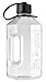 Alpha Bottle XXL - 2400ml Water Jug/Gym Bottle - BPA Free (Black / Clear)