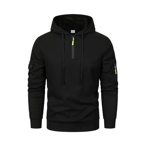 Men's Zip Up Fleece Hoodie Winter Warm Lightweight Pullover Sweatshirt Soft Comfortable Outdoor Streetwear Jacket
