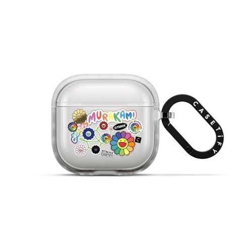 CASETiFY [Takashi Murakami Co-Lab] �C���p�N�g �P�[�X for Airpods 4 - FLOWERS STICKER MANIA - �t���X�g