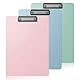 OT-NVWOZR 3 Stück Klemmbrett A4 Letter Size, Kunststoff-Klemmbrett mit Metalklemme, Plastik Clipboards Klemmbrettmappe für Büro Küche Büroangestellte Studenten Lehrer Rosa Blau Grün
