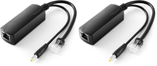 Image of PoE Splitter 2.5G 36W 12V /3A, DC 5.5 * 2.1mm Plug PoE to DC 12V /3A Output, 2.5G Ethernet Comply IEEE802.3bt, Plug and Play (PS5712BG) (Pack of 2)