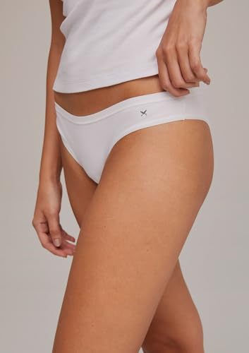 Kit Com 5 Calcinhas Básicas Em Algodão Com Elastano - Branco XG