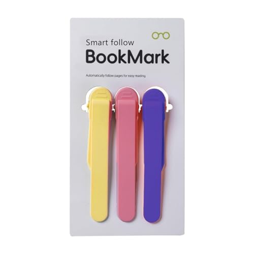 Image of 3pcs Silicone Automatic Bookmark - Unique Page Keeper Clip for Books | Self-Holding Page Holder for Readers, Kids, Women and Men | Flexible Bookmark Reading Accessories