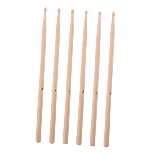 3 pares de baquetas clásicas de madera maple 5A miniatura 1